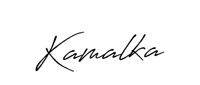 Use a signature maker to create a handwritten signature online. With this signature software, you can design (Antro_Vectra_Bolder) your own signature for name Kamalka. Kamalka signature style 7 images and pictures png