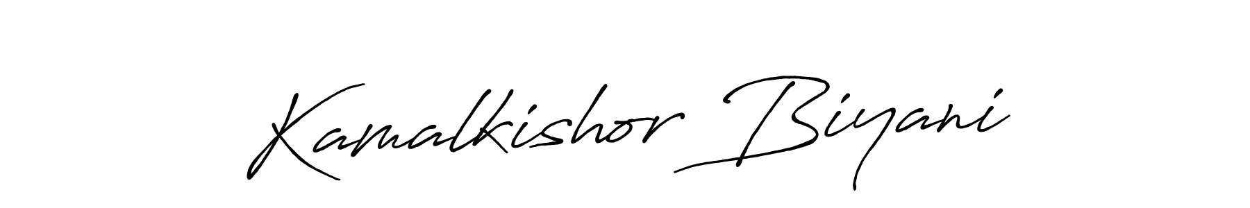 Design your own signature with our free online signature maker. With this signature software, you can create a handwritten (Antro_Vectra_Bolder) signature for name Kamalkishor Biyani. Kamalkishor Biyani signature style 7 images and pictures png