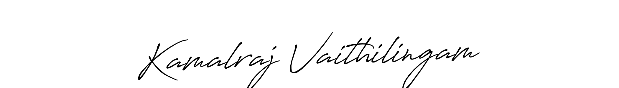 Use a signature maker to create a handwritten signature online. With this signature software, you can design (Antro_Vectra_Bolder) your own signature for name Kamalraj Vaithilingam. Kamalraj Vaithilingam signature style 7 images and pictures png