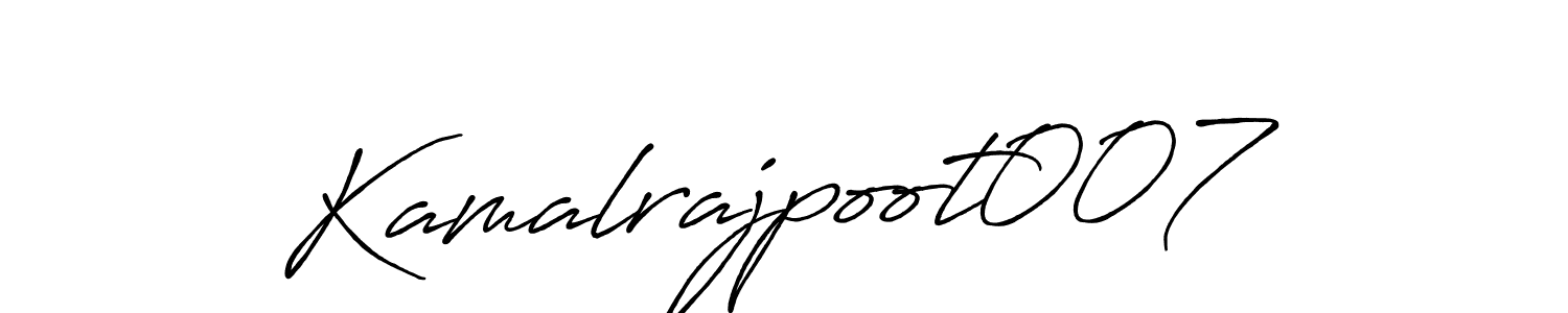 Antro_Vectra_Bolder is a professional signature style that is perfect for those who want to add a touch of class to their signature. It is also a great choice for those who want to make their signature more unique. Get Kamalrajpoot007 name to fancy signature for free. Kamalrajpoot007 signature style 7 images and pictures png