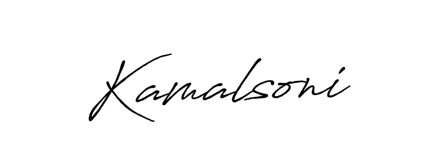Kamalsoni stylish signature style. Best Handwritten Sign (Antro_Vectra_Bolder) for my name. Handwritten Signature Collection Ideas for my name Kamalsoni. Kamalsoni signature style 7 images and pictures png