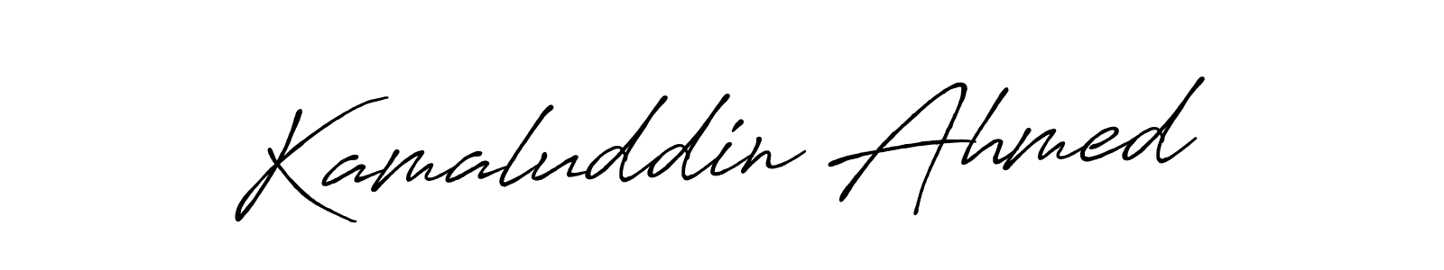 How to make Kamaluddin Ahmed name signature. Use Antro_Vectra_Bolder style for creating short signs online. This is the latest handwritten sign. Kamaluddin Ahmed signature style 7 images and pictures png