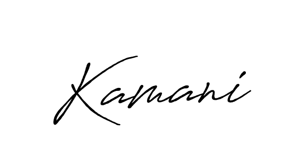 Use a signature maker to create a handwritten signature online. With this signature software, you can design (Antro_Vectra_Bolder) your own signature for name Kamani. Kamani signature style 7 images and pictures png