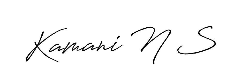 Here are the top 10 professional signature styles for the name Kamani N S. These are the best autograph styles you can use for your name. Kamani N S signature style 7 images and pictures png