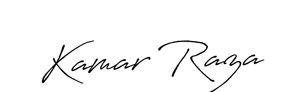 Make a beautiful signature design for name Kamar Raza. With this signature (Antro_Vectra_Bolder) style, you can create a handwritten signature for free. Kamar Raza signature style 7 images and pictures png