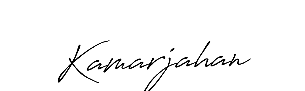 How to make Kamarjahan name signature. Use Antro_Vectra_Bolder style for creating short signs online. This is the latest handwritten sign. Kamarjahan signature style 7 images and pictures png