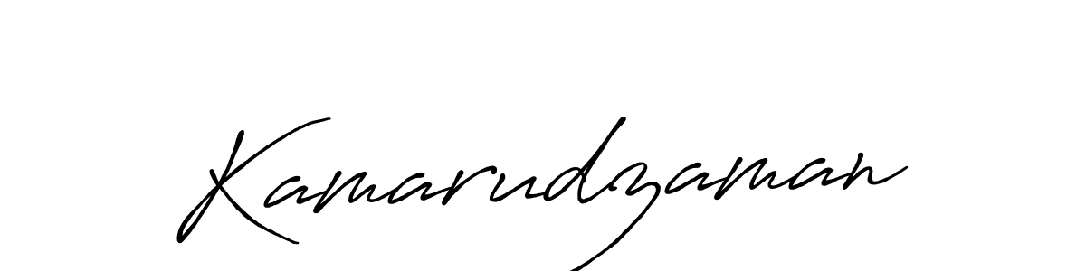 Create a beautiful signature design for name Kamarudzaman. With this signature (Antro_Vectra_Bolder) fonts, you can make a handwritten signature for free. Kamarudzaman signature style 7 images and pictures png