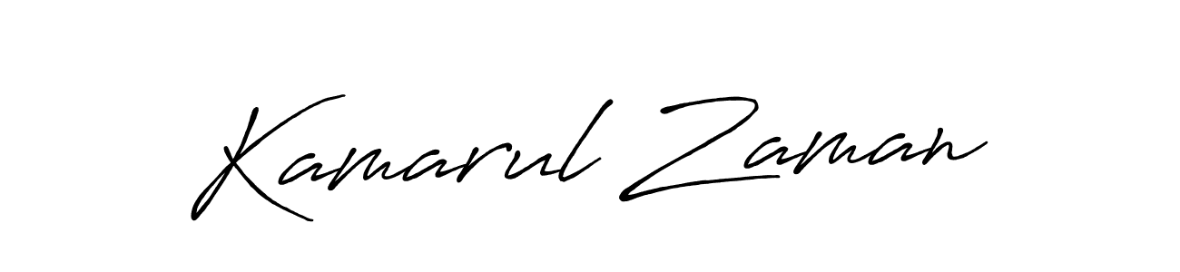Design your own signature with our free online signature maker. With this signature software, you can create a handwritten (Antro_Vectra_Bolder) signature for name Kamarul Zaman. Kamarul Zaman signature style 7 images and pictures png