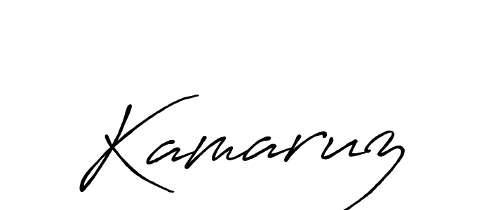 Use a signature maker to create a handwritten signature online. With this signature software, you can design (Antro_Vectra_Bolder) your own signature for name Kamaruz. Kamaruz signature style 7 images and pictures png