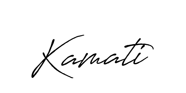 Kamati stylish signature style. Best Handwritten Sign (Antro_Vectra_Bolder) for my name. Handwritten Signature Collection Ideas for my name Kamati. Kamati signature style 7 images and pictures png