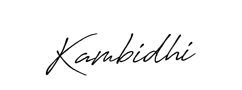 if you are searching for the best signature style for your name Kambidhi. so please give up your signature search. here we have designed multiple signature styles  using Antro_Vectra_Bolder. Kambidhi signature style 7 images and pictures png