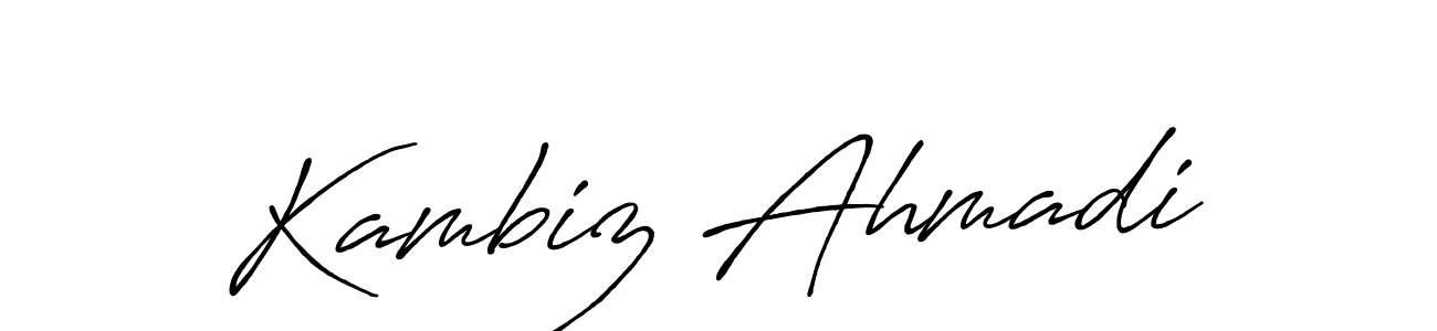 It looks lik you need a new signature style for name Kambiz Ahmadi. Design unique handwritten (Antro_Vectra_Bolder) signature with our free signature maker in just a few clicks. Kambiz Ahmadi signature style 7 images and pictures png