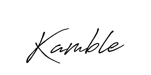 How to make Kamble signature? Antro_Vectra_Bolder is a professional autograph style. Create handwritten signature for Kamble name. Kamble signature style 7 images and pictures png