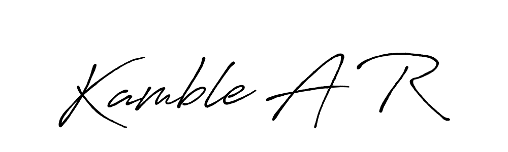 How to make Kamble A R signature? Antro_Vectra_Bolder is a professional autograph style. Create handwritten signature for Kamble A R name. Kamble A R signature style 7 images and pictures png