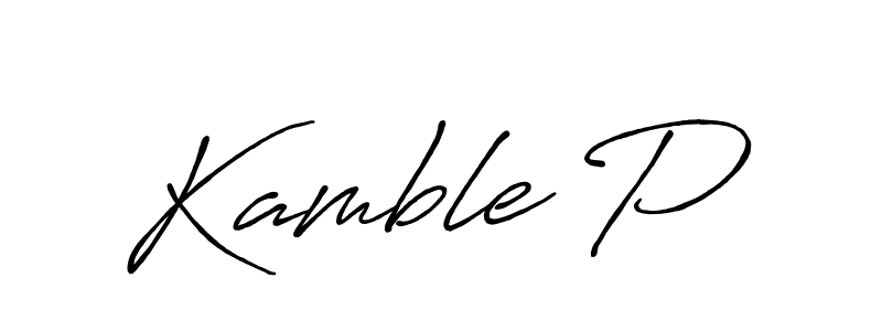 It looks lik you need a new signature style for name Kamble P. Design unique handwritten (Antro_Vectra_Bolder) signature with our free signature maker in just a few clicks. Kamble P signature style 7 images and pictures png