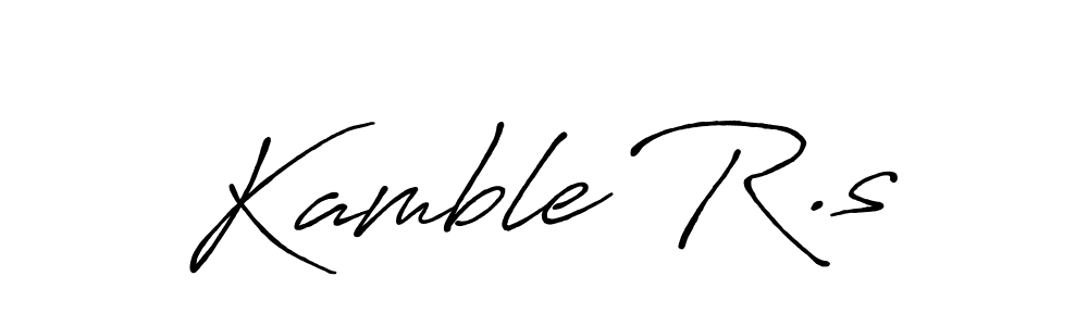 This is the best signature style for the Kamble R.s name. Also you like these signature font (Antro_Vectra_Bolder). Mix name signature. Kamble R.s signature style 7 images and pictures png