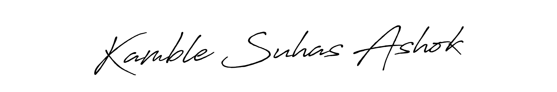 Create a beautiful signature design for name Kamble Suhas Ashok. With this signature (Antro_Vectra_Bolder) fonts, you can make a handwritten signature for free. Kamble Suhas Ashok signature style 7 images and pictures png