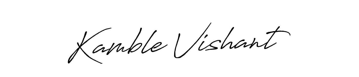 Antro_Vectra_Bolder is a professional signature style that is perfect for those who want to add a touch of class to their signature. It is also a great choice for those who want to make their signature more unique. Get Kamble Vishant name to fancy signature for free. Kamble Vishant signature style 7 images and pictures png