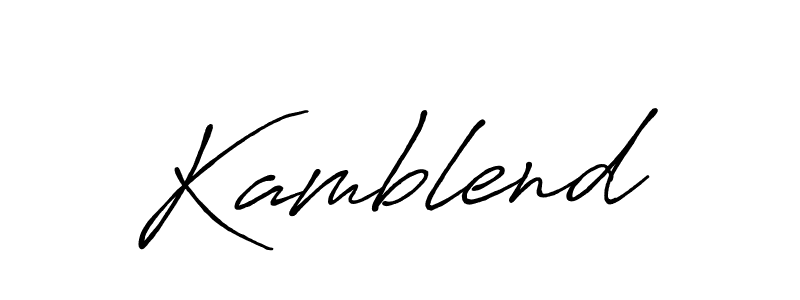 Design your own signature with our free online signature maker. With this signature software, you can create a handwritten (Antro_Vectra_Bolder) signature for name Kamblend. Kamblend signature style 7 images and pictures png