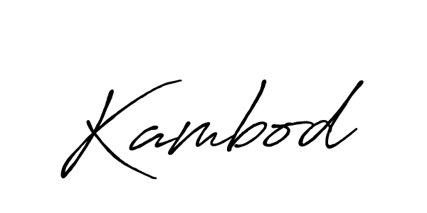 Design your own signature with our free online signature maker. With this signature software, you can create a handwritten (Antro_Vectra_Bolder) signature for name Kambod. Kambod signature style 7 images and pictures png