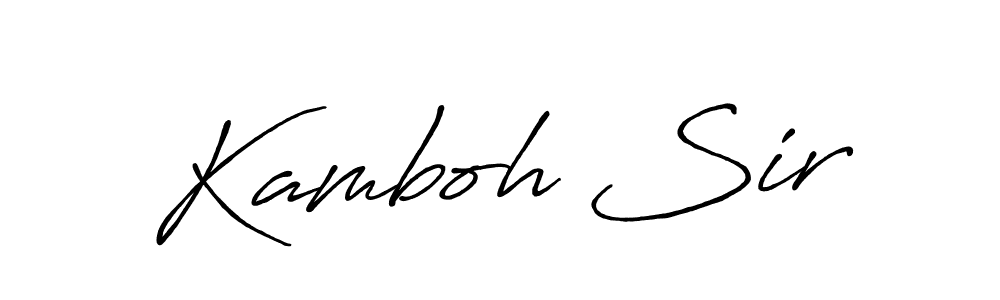 Here are the top 10 professional signature styles for the name Kamboh Sir. These are the best autograph styles you can use for your name. Kamboh Sir signature style 7 images and pictures png