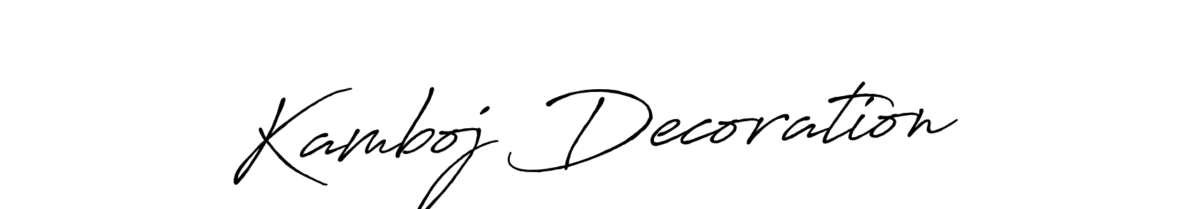 Also You can easily find your signature by using the search form. We will create Kamboj Decoration name handwritten signature images for you free of cost using Antro_Vectra_Bolder sign style. Kamboj Decoration signature style 7 images and pictures png