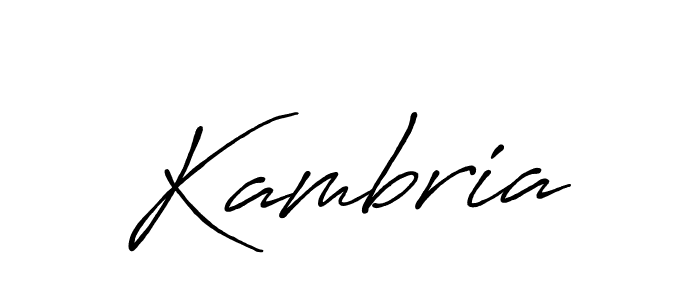 Kambria stylish signature style. Best Handwritten Sign (Antro_Vectra_Bolder) for my name. Handwritten Signature Collection Ideas for my name Kambria. Kambria signature style 7 images and pictures png