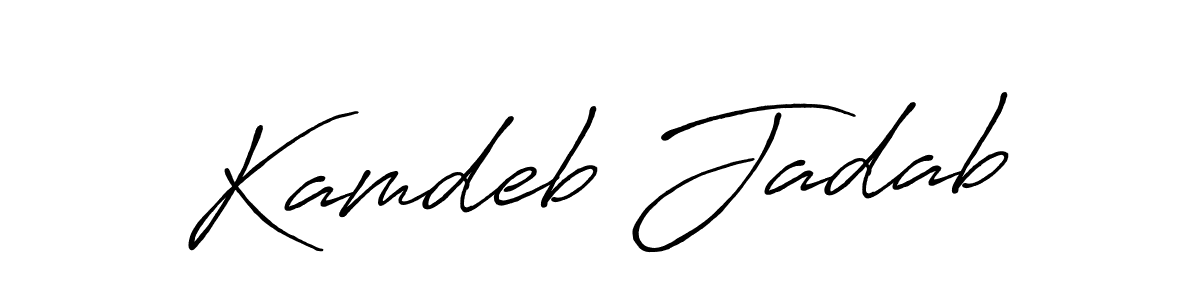 Make a beautiful signature design for name Kamdeb Jadab. Use this online signature maker to create a handwritten signature for free. Kamdeb Jadab signature style 7 images and pictures png