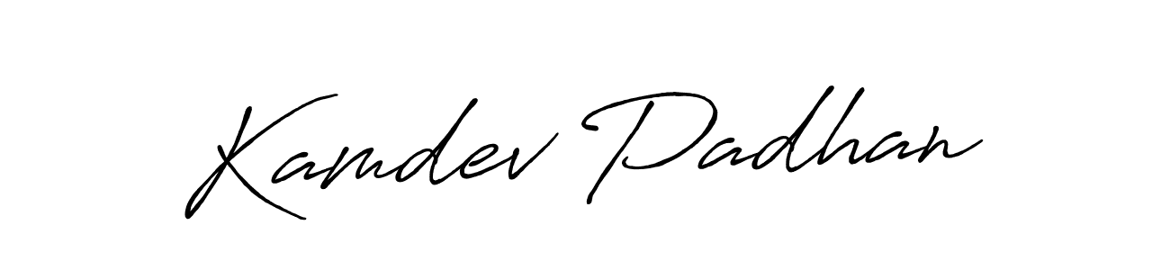 It looks lik you need a new signature style for name Kamdev Padhan. Design unique handwritten (Antro_Vectra_Bolder) signature with our free signature maker in just a few clicks. Kamdev Padhan signature style 7 images and pictures png