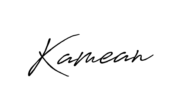 Design your own signature with our free online signature maker. With this signature software, you can create a handwritten (Antro_Vectra_Bolder) signature for name Kamean. Kamean signature style 7 images and pictures png
