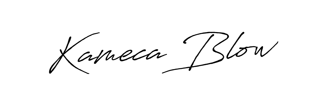 Also You can easily find your signature by using the search form. We will create Kameca Blow name handwritten signature images for you free of cost using Antro_Vectra_Bolder sign style. Kameca Blow signature style 7 images and pictures png