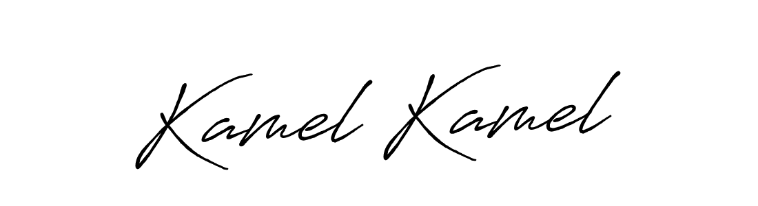 Create a beautiful signature design for name Kamel Kamel. With this signature (Antro_Vectra_Bolder) fonts, you can make a handwritten signature for free. Kamel Kamel signature style 7 images and pictures png