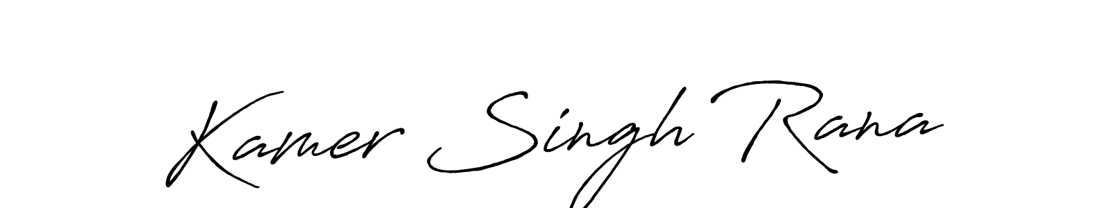 Create a beautiful signature design for name Kamer Singh Rana. With this signature (Antro_Vectra_Bolder) fonts, you can make a handwritten signature for free. Kamer Singh Rana signature style 7 images and pictures png