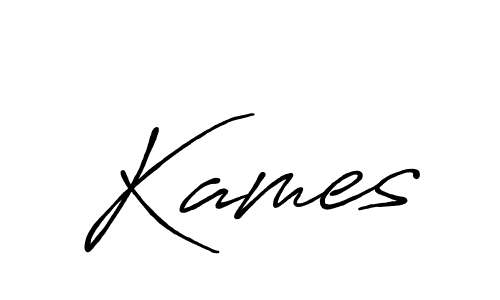 Use a signature maker to create a handwritten signature online. With this signature software, you can design (Antro_Vectra_Bolder) your own signature for name Kames. Kames signature style 7 images and pictures png
