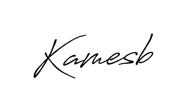 Design your own signature with our free online signature maker. With this signature software, you can create a handwritten (Antro_Vectra_Bolder) signature for name Kamesb. Kamesb signature style 7 images and pictures png