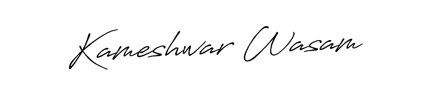 Make a beautiful signature design for name Kameshwar Wasam. Use this online signature maker to create a handwritten signature for free. Kameshwar Wasam signature style 7 images and pictures png