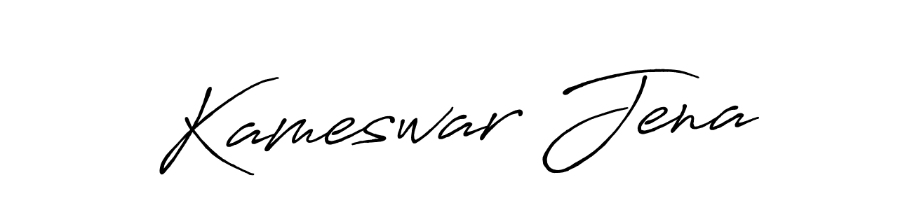 The best way (Antro_Vectra_Bolder) to make a short signature is to pick only two or three words in your name. The name Kameswar Jena include a total of six letters. For converting this name. Kameswar Jena signature style 7 images and pictures png