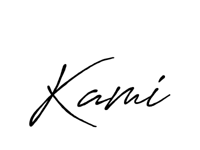 Create a beautiful signature design for name Kami. With this signature (Antro_Vectra_Bolder) fonts, you can make a handwritten signature for free. Kami signature style 7 images and pictures png