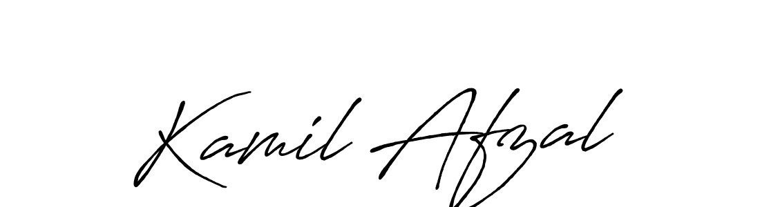 How to make Kamil Afzal name signature. Use Antro_Vectra_Bolder style for creating short signs online. This is the latest handwritten sign. Kamil Afzal signature style 7 images and pictures png