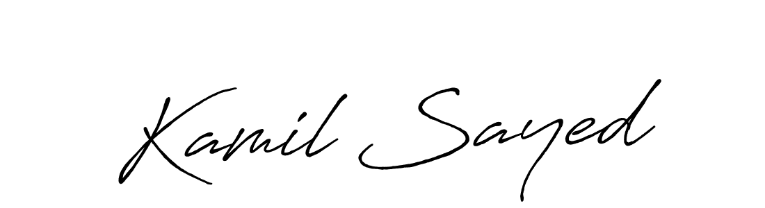 Kamil Sayed stylish signature style. Best Handwritten Sign (Antro_Vectra_Bolder) for my name. Handwritten Signature Collection Ideas for my name Kamil Sayed. Kamil Sayed signature style 7 images and pictures png