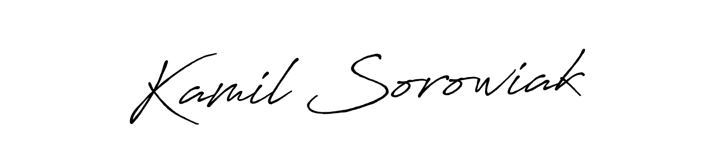 Antro_Vectra_Bolder is a professional signature style that is perfect for those who want to add a touch of class to their signature. It is also a great choice for those who want to make their signature more unique. Get Kamil Sorowiak name to fancy signature for free. Kamil Sorowiak signature style 7 images and pictures png