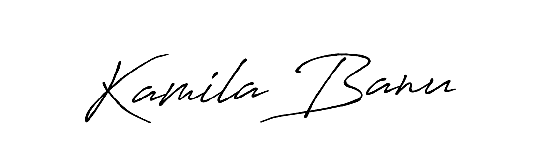 Kamila Banu stylish signature style. Best Handwritten Sign (Antro_Vectra_Bolder) for my name. Handwritten Signature Collection Ideas for my name Kamila Banu. Kamila Banu signature style 7 images and pictures png