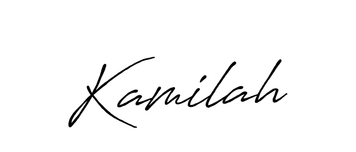 Make a beautiful signature design for name Kamilah. Use this online signature maker to create a handwritten signature for free. Kamilah signature style 7 images and pictures png