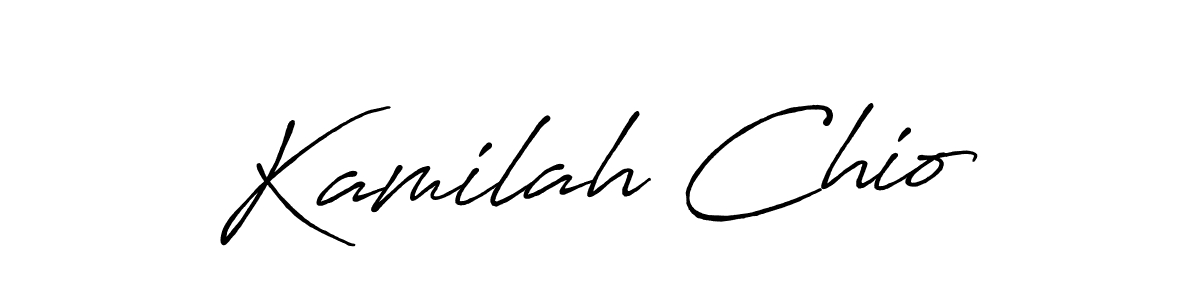 Create a beautiful signature design for name Kamilah Chio. With this signature (Antro_Vectra_Bolder) fonts, you can make a handwritten signature for free. Kamilah Chio signature style 7 images and pictures png