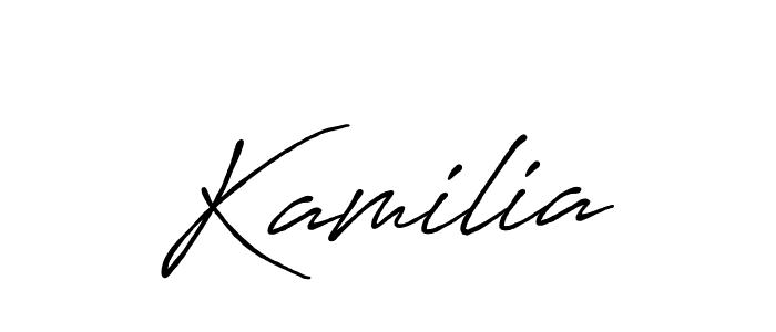 How to make Kamilia signature? Antro_Vectra_Bolder is a professional autograph style. Create handwritten signature for Kamilia name. Kamilia signature style 7 images and pictures png