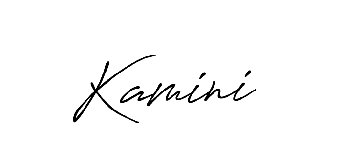 Make a beautiful signature design for name Kamini . With this signature (Antro_Vectra_Bolder) style, you can create a handwritten signature for free. Kamini  signature style 7 images and pictures png