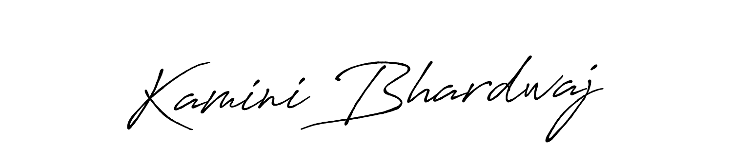 Create a beautiful signature design for name Kamini Bhardwaj. With this signature (Antro_Vectra_Bolder) fonts, you can make a handwritten signature for free. Kamini Bhardwaj signature style 7 images and pictures png