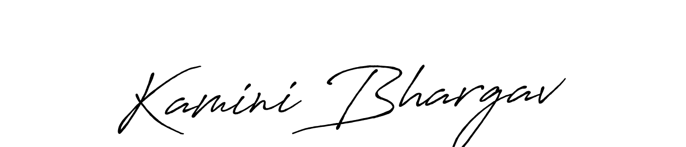 Similarly Antro_Vectra_Bolder is the best handwritten signature design. Signature creator online .You can use it as an online autograph creator for name Kamini Bhargav. Kamini Bhargav signature style 7 images and pictures png