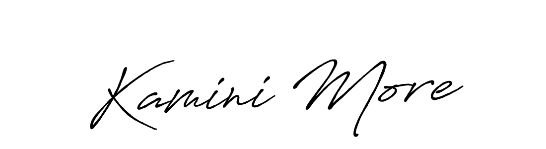 Similarly Antro_Vectra_Bolder is the best handwritten signature design. Signature creator online .You can use it as an online autograph creator for name Kamini More. Kamini More signature style 7 images and pictures png