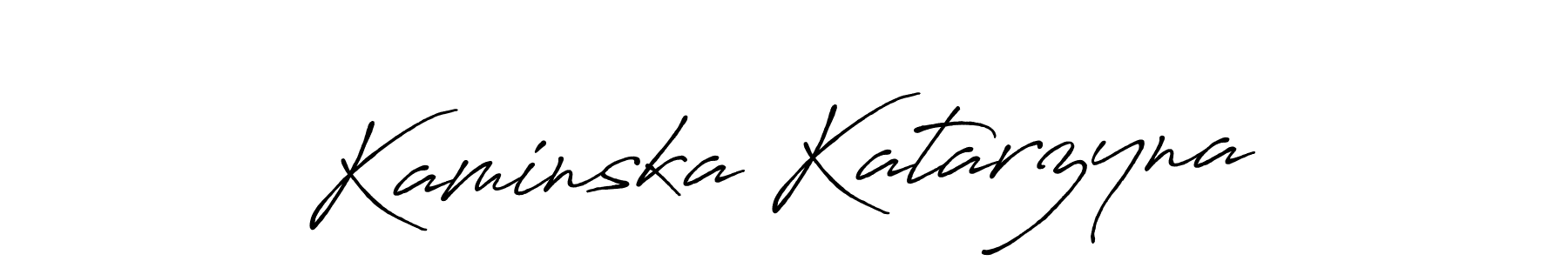 Kaminska Katarzyna stylish signature style. Best Handwritten Sign (Antro_Vectra_Bolder) for my name. Handwritten Signature Collection Ideas for my name Kaminska Katarzyna. Kaminska Katarzyna signature style 7 images and pictures png